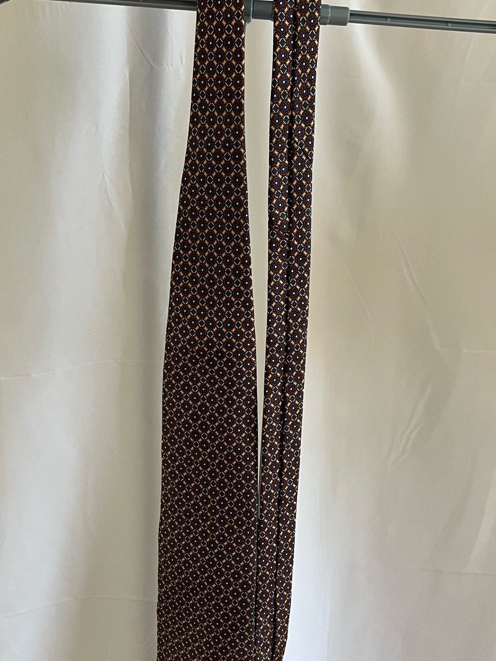 Dior Men's Silk Tie with Geometric Pattern
